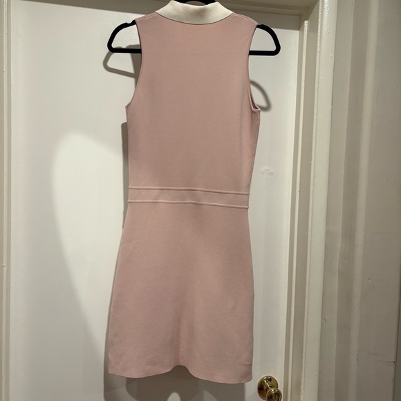 Maje Revisit Contrast Trim Woven Mini Dress Vacation 60s Retro Designer Trendy - Picture 7 of 16